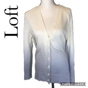 Anne Taylor Loft ombré button up cardigan